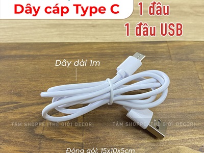 Củ sạc nhanh cổng USB 5V 1A - Dây cáp Type-C [Loại tốt] CUSAC-01
